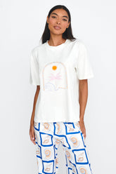 LOST IN LUNAR Ride The Wave Tee White