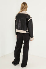 SNDYS Billie Aviator Jacket Black