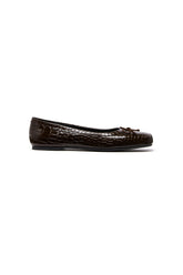 THERAPY Laine Ballet Flat Chocolate Croc
