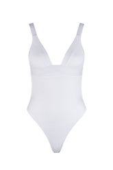 VDM The Label Olivia White Rib One-Piece Swimsuit