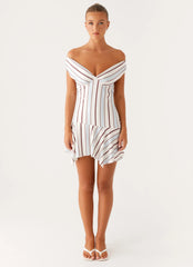 Kirby Mini Dress - Blue Stripe