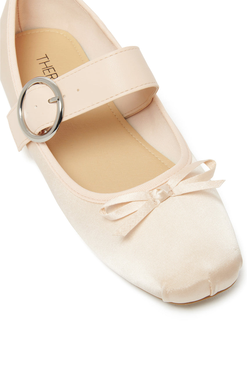 THERAPY Mesmerize Ballet Flat Blush Satin
